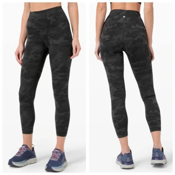 Lululemon Wunder Train High-Rise Tight 25" Incognito Camo Multi Grey Size 4 - Picture 1 of 12
